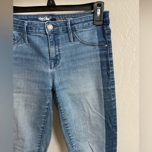 Two tone high rise skinny jeans